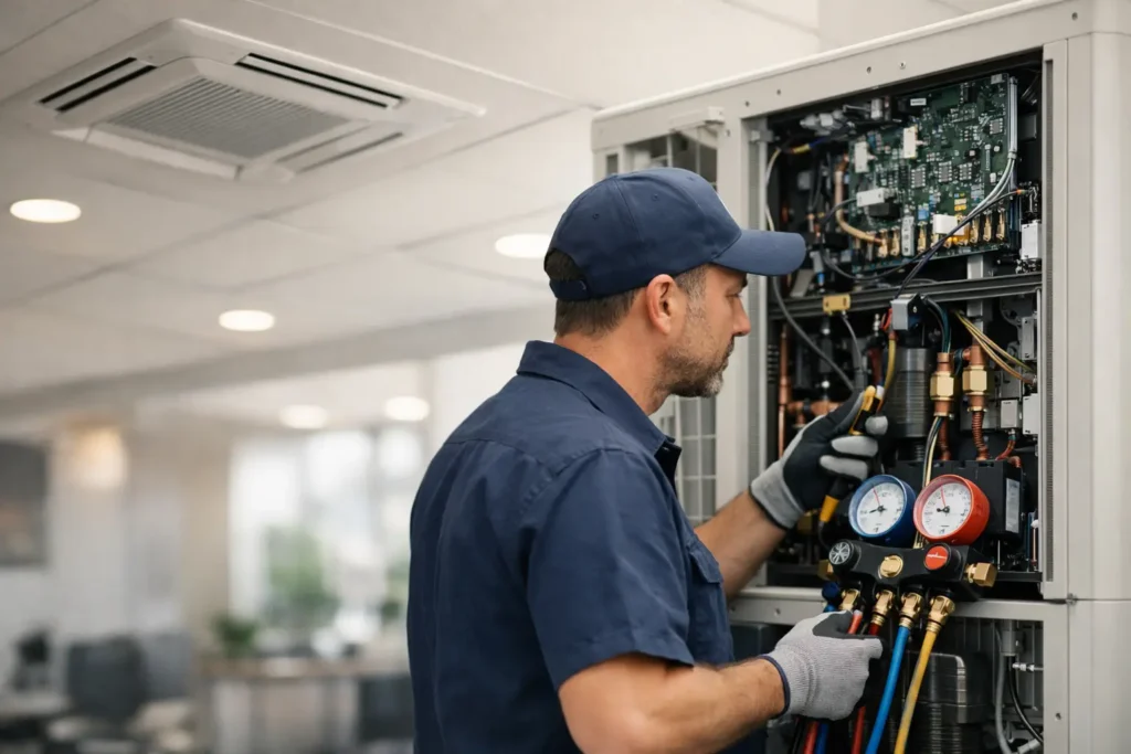 Manutenção de sistema VRF sem paradas caras